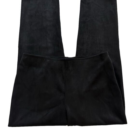 MarlaWynne Pants Black Faux Suede Stretch Side Zipper Straight Leg Pants 16 NEW - Picture 10 of 12